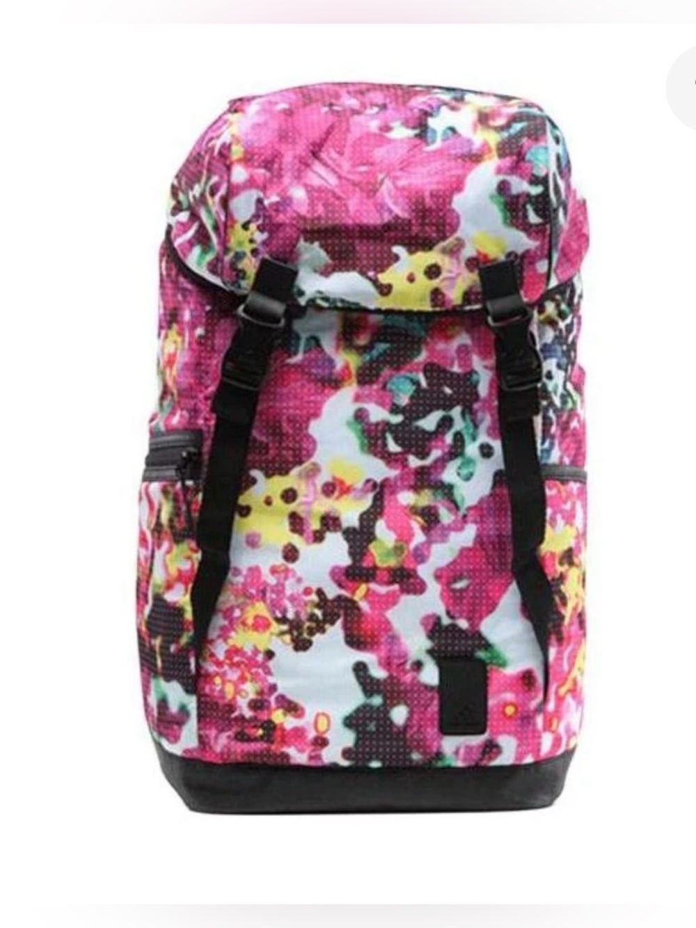 adidas Multicolor Abstract Print Backpack in Pink Black | Gym Travel School